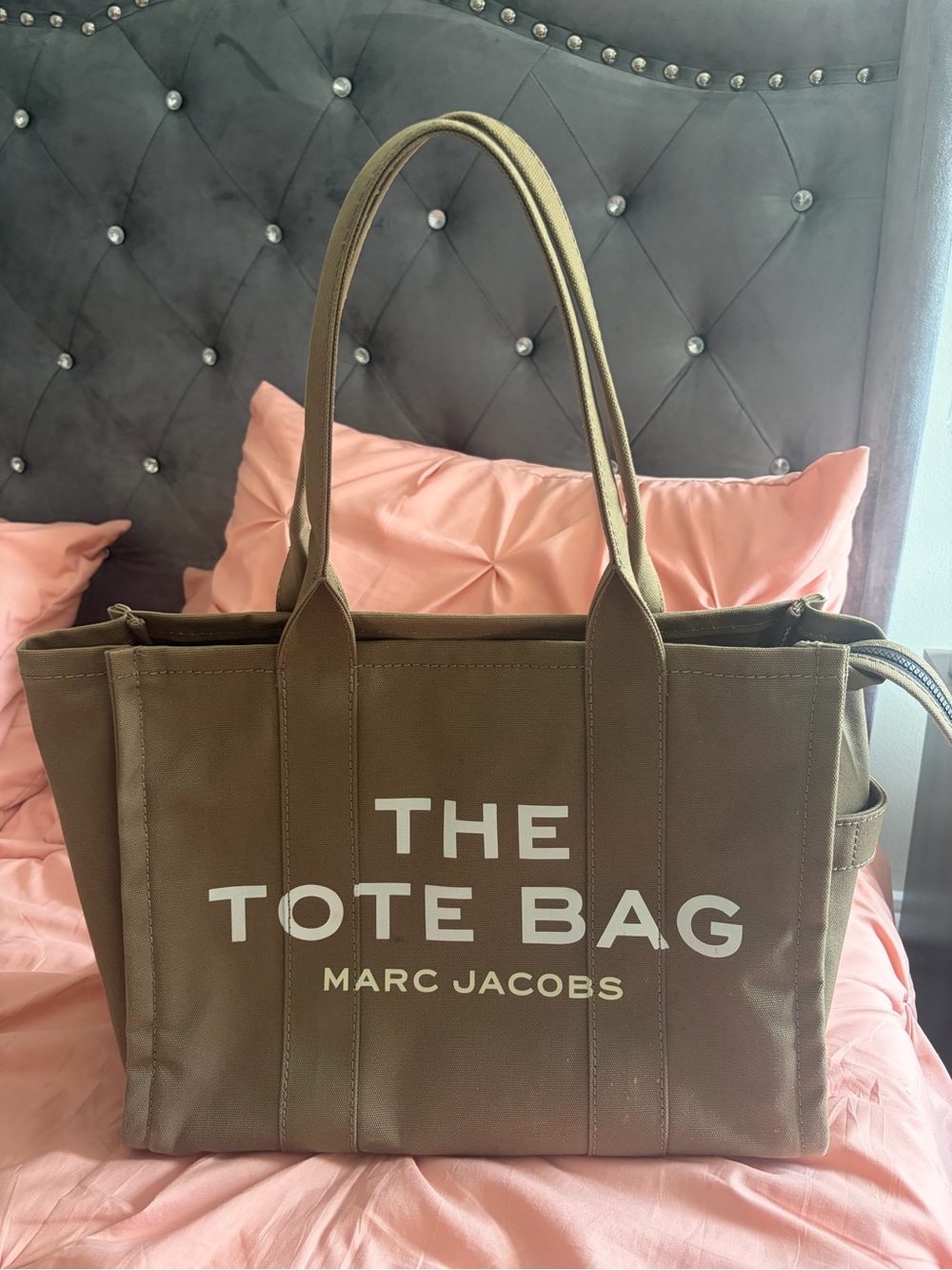 Marc Jacobs Canvas Large Tote Bag in Slate Green